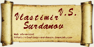 Vlastimir Surdanov vizit kartica